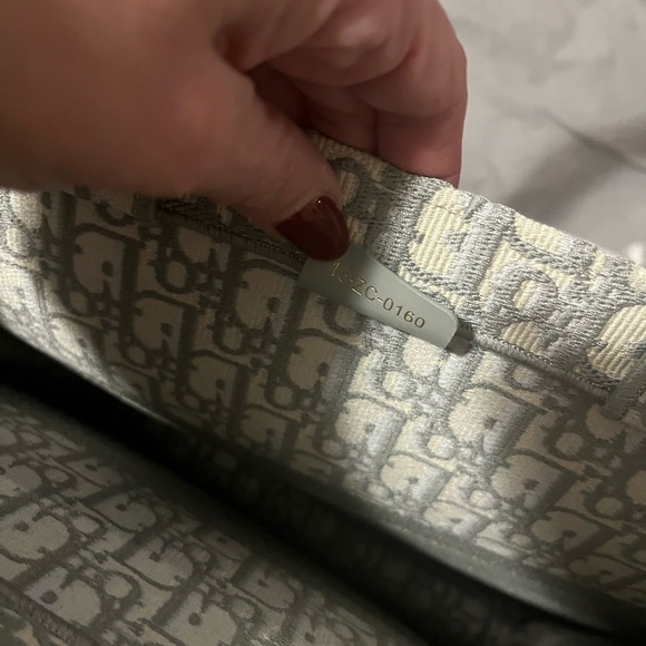 CD logo book tote large oblique blue grey new without tags - Picture 3 of 14